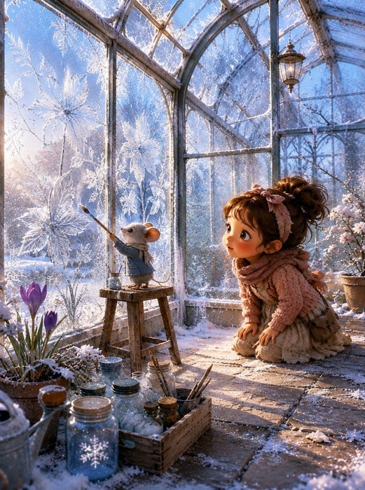 Die Eisblumenmalerin - CALVENDO Foto-Puzzle'