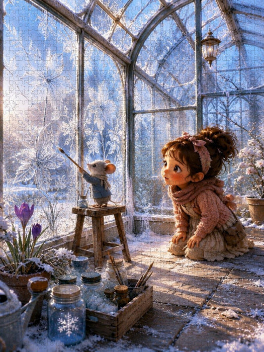 Die Eisblumenmalerin - CALVENDO Foto-Puzzle'