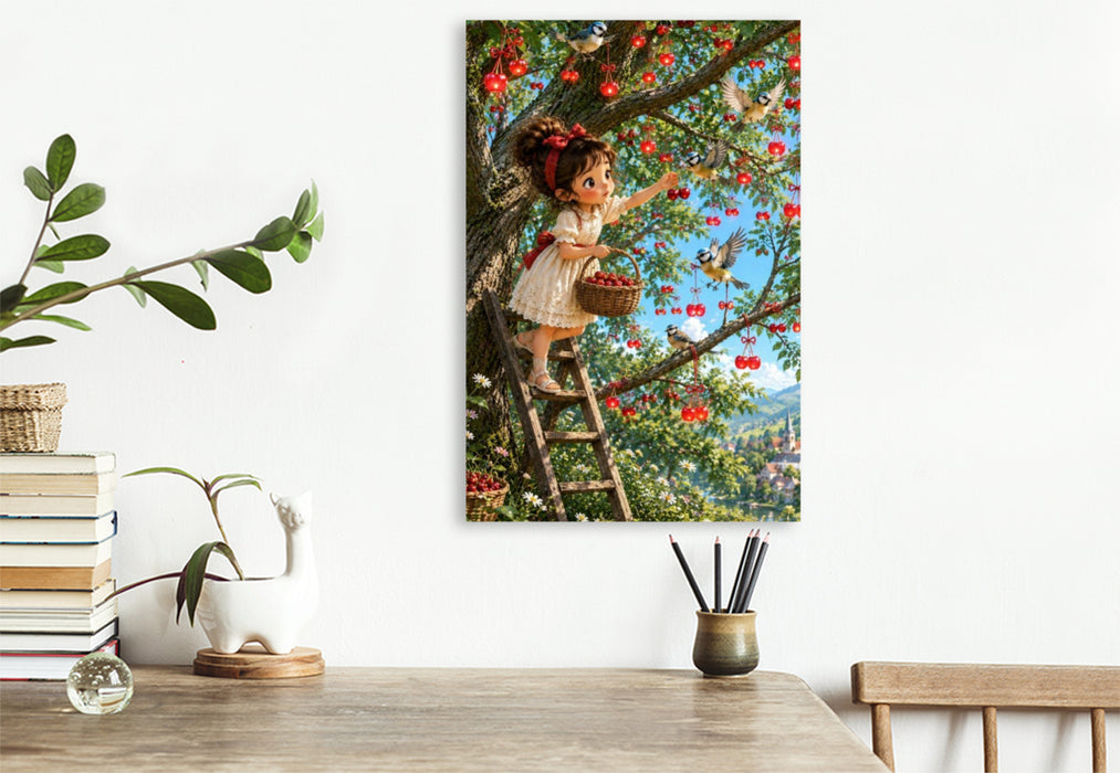 Premium Textil-Leinwand Die roten Sommerlichter