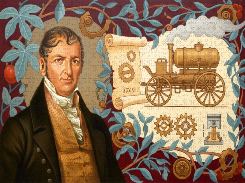 Nicolas-Joseph Cugnot (1725–1804) – erster Dampfwagen, frühes selbstfahrendes Fahrzeug - CALVENDO Foto-Puzzle'