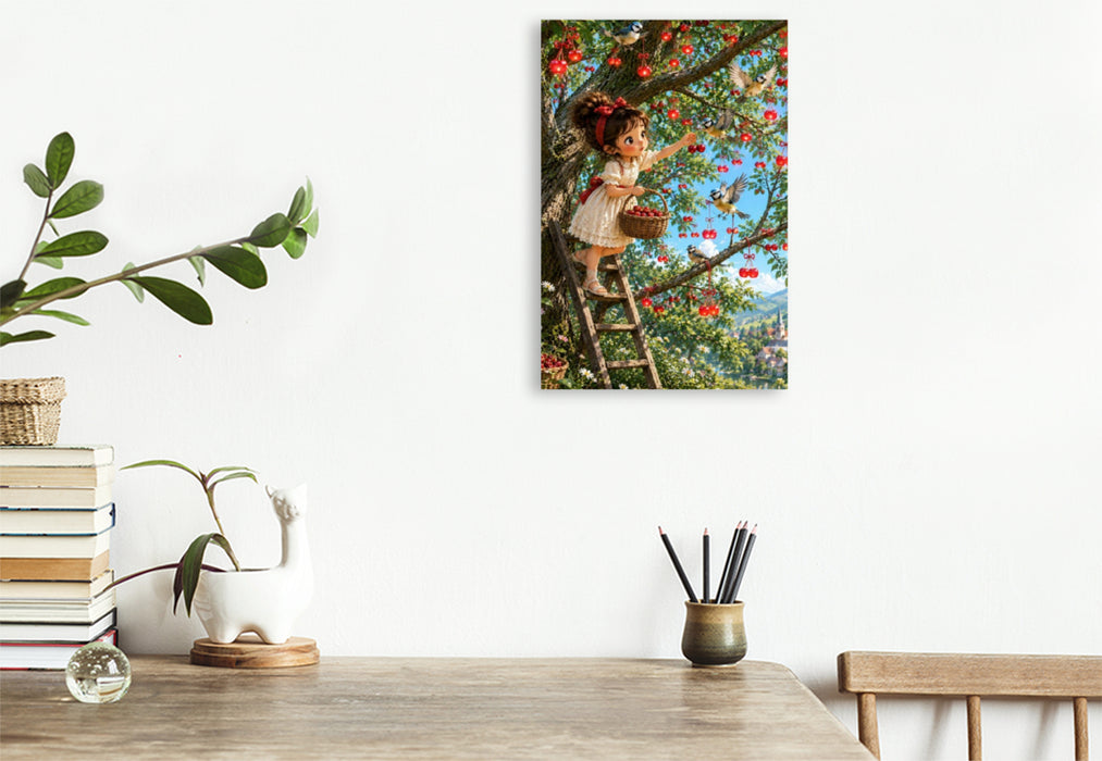 Premium Textil-Leinwand Die roten Sommerlichter