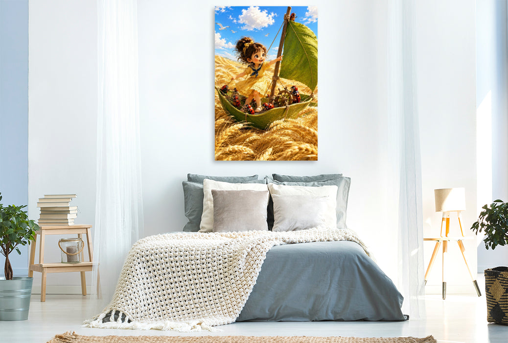 Premium Textil-Leinwand Die Kornmeerseglerin