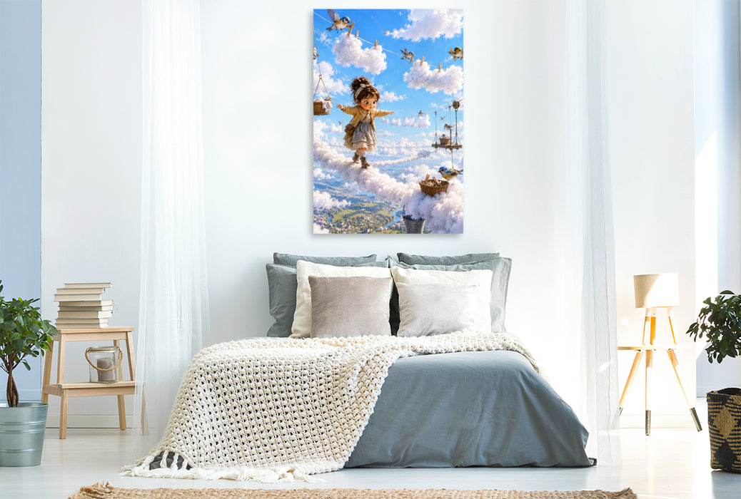 Premium Textil-Leinwand Die Wolkenwäscherei