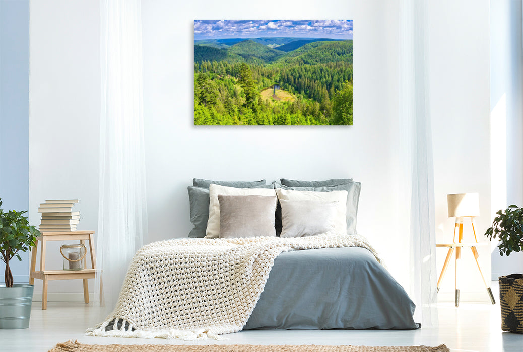 Premium Textil-Leinwand Ellbachseeblick bei Kniebis
