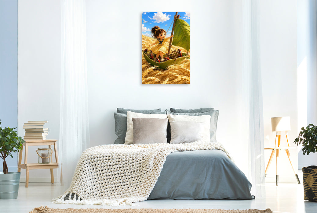Premium Textil-Leinwand Die Kornmeerseglerin