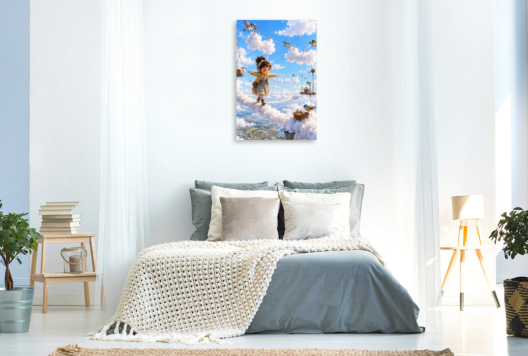 Premium Textil-Leinwand Die Wolkenwäscherei