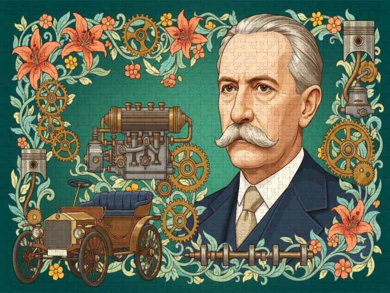 Karl Benz (1844–1929) – erstes praxistaugliches Automobil - CALVENDO Foto-Puzzle'