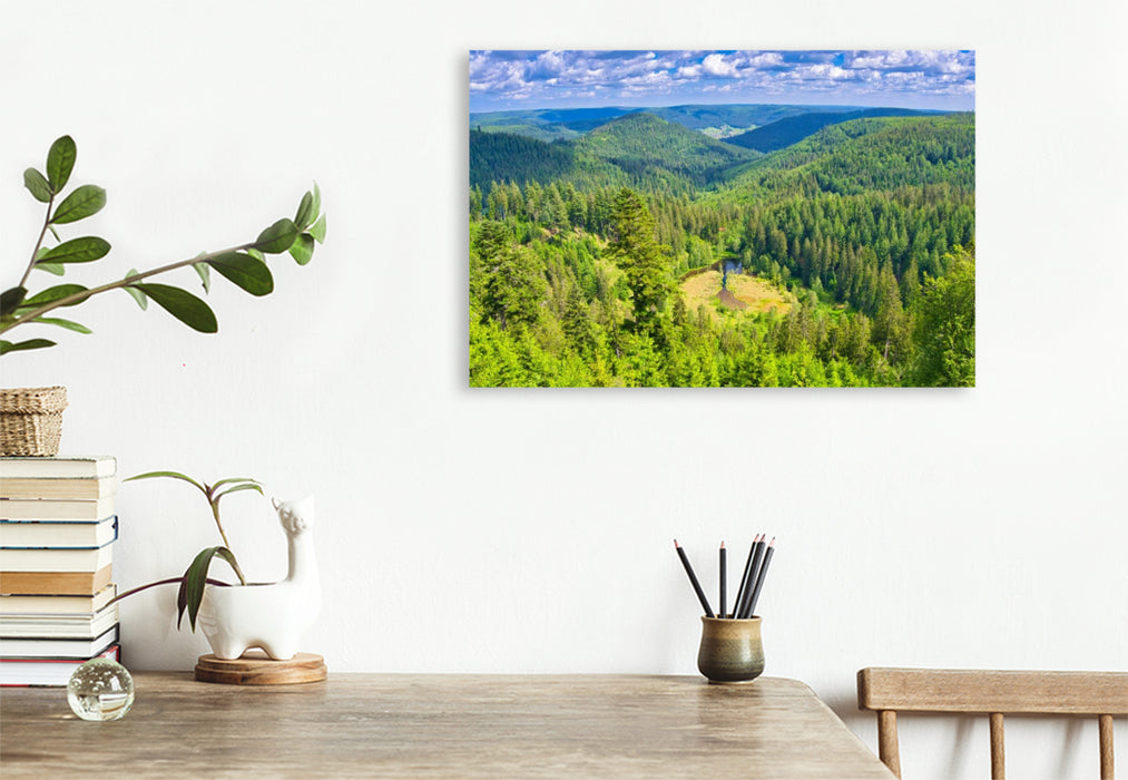 Premium Textil-Leinwand Ellbachseeblick bei Kniebis