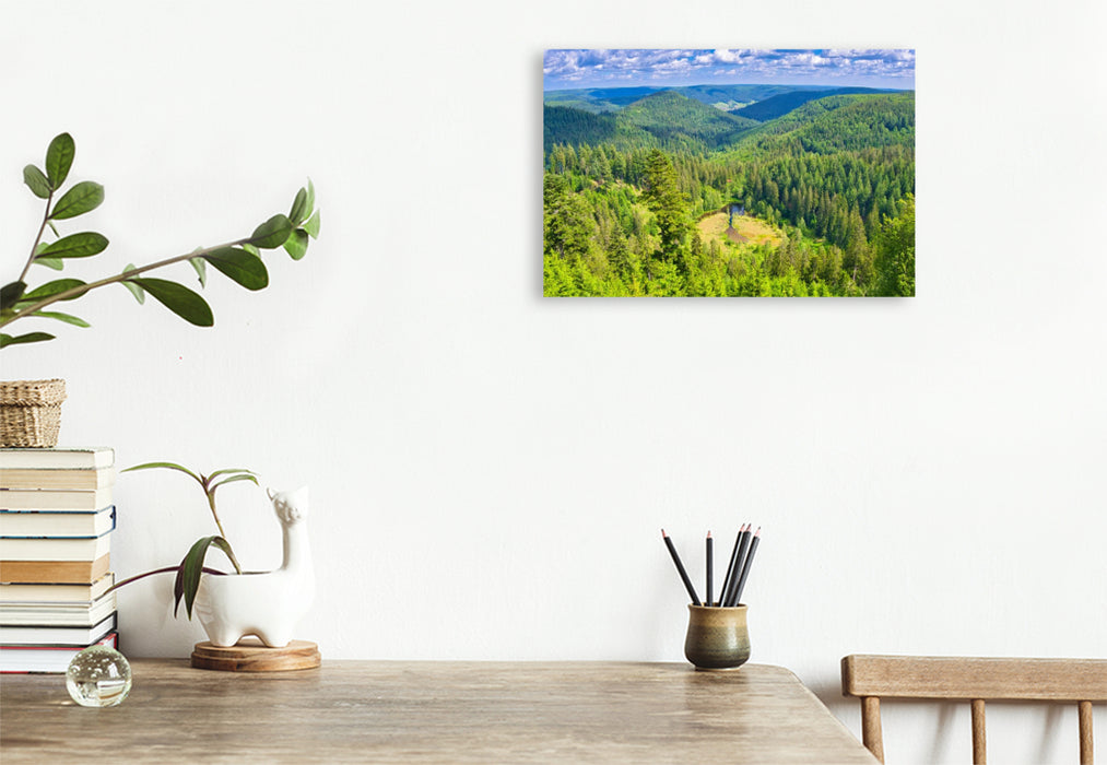 Premium Textil-Leinwand Ellbachseeblick bei Kniebis