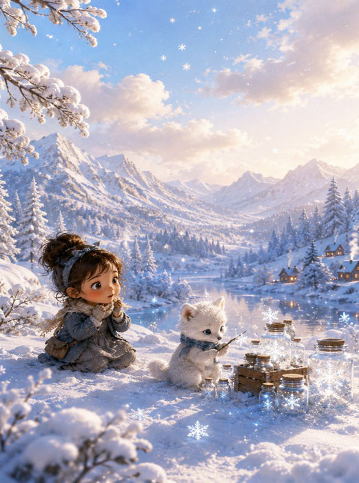 Schneeflockensammler - CALVENDO Foto-Puzzle'