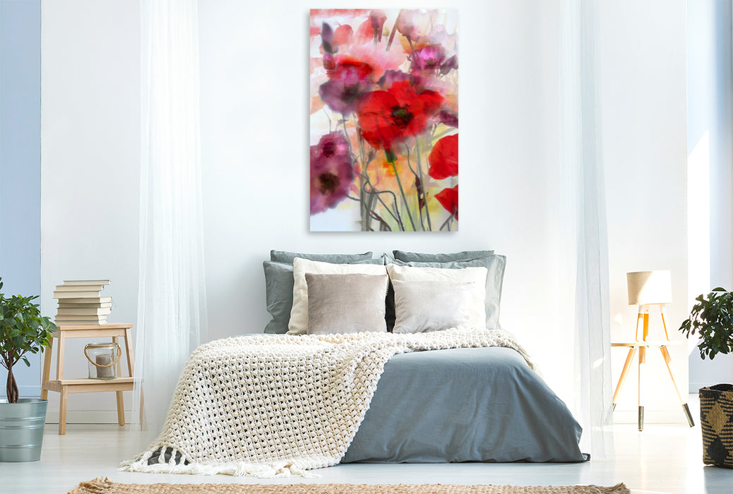 Premium Textil-Leinwand Blüten