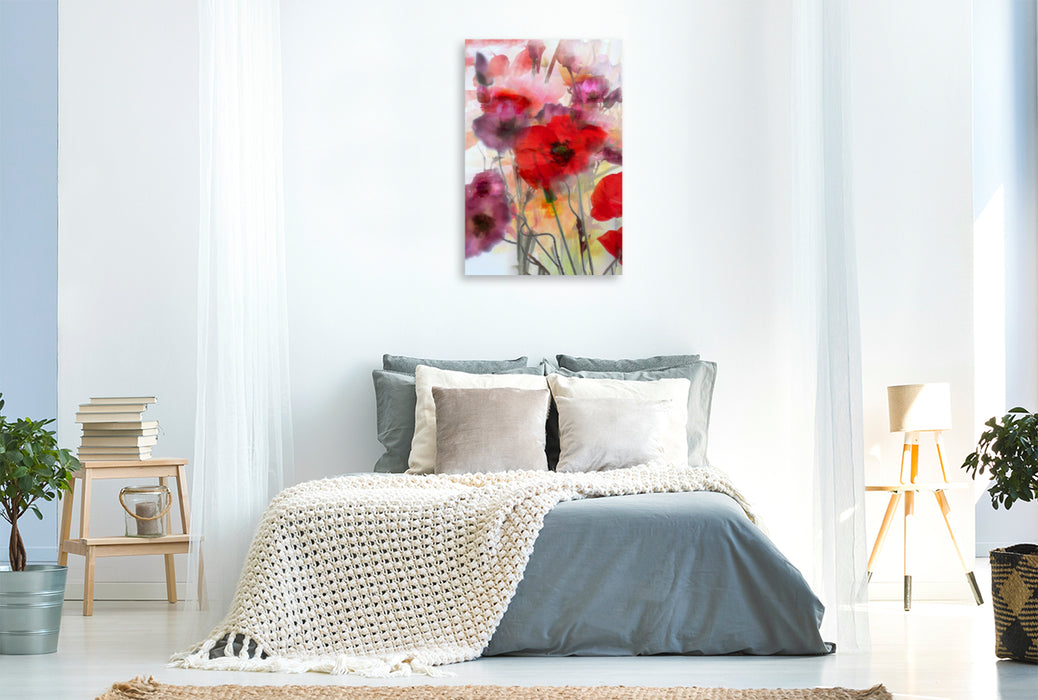 Premium Textil-Leinwand Blüten