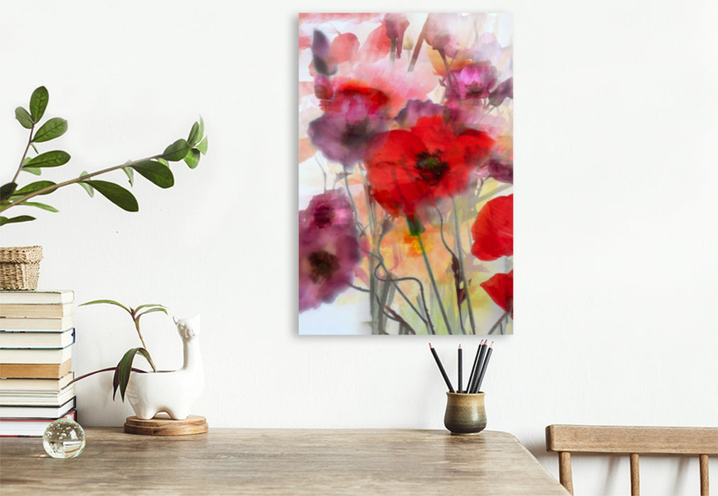 Premium Textil-Leinwand Blüten