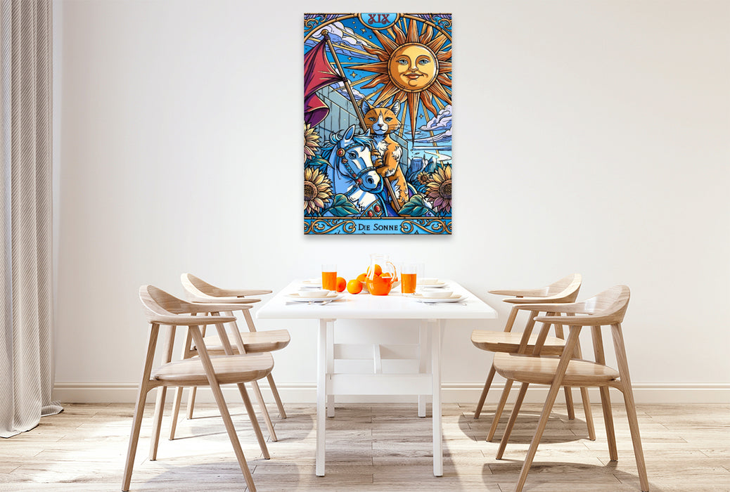Premium Textil-Leinwand Die Sonne