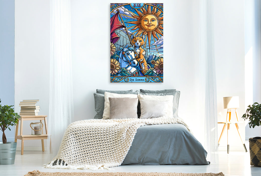 Premium Textil-Leinwand Die Sonne