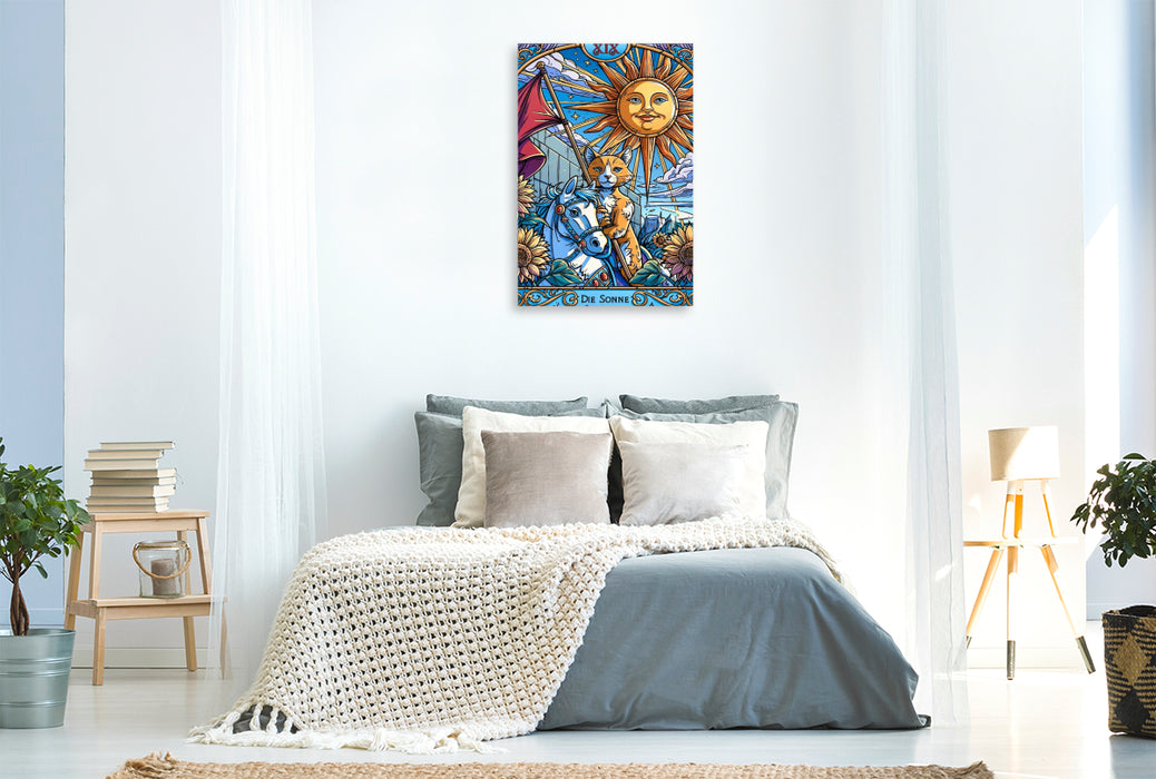 Premium Textil-Leinwand Die Sonne
