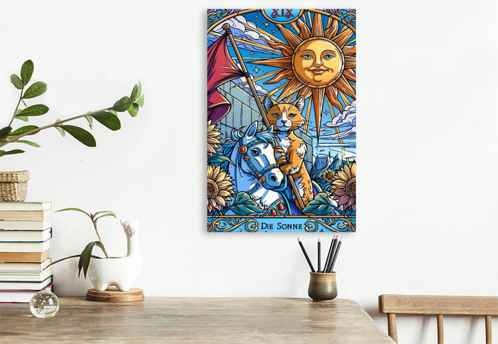 Premium Textil-Leinwand Die Sonne