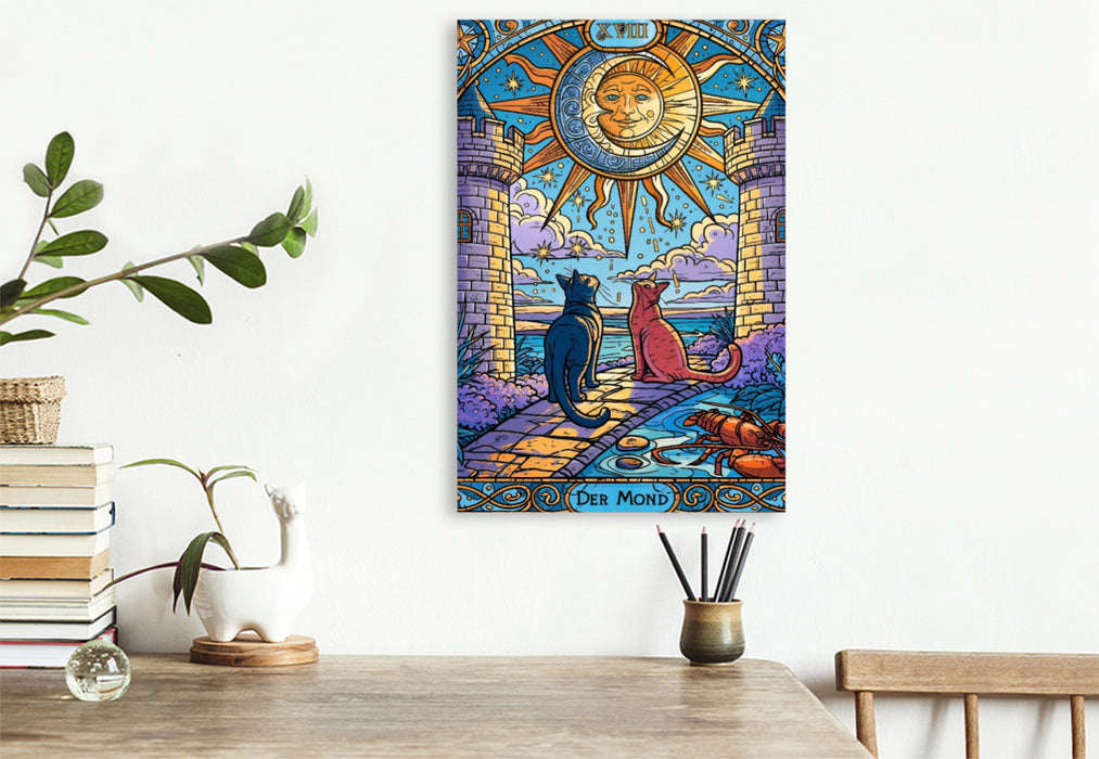 Premium Textil-Leinwand Der Mond