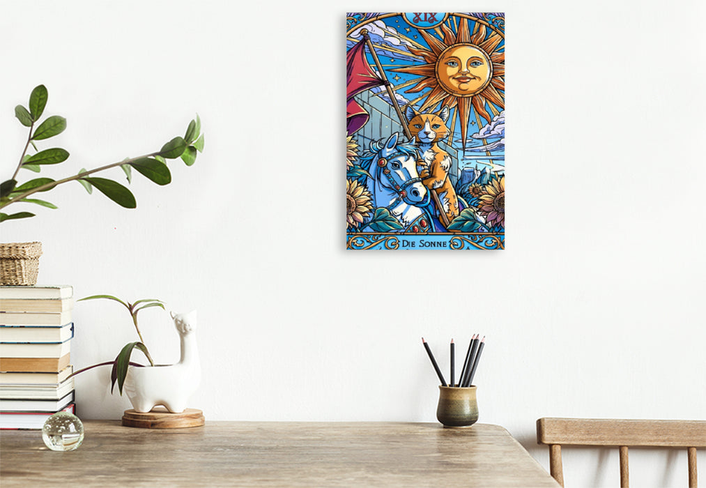 Premium Textil-Leinwand Die Sonne