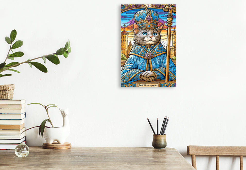 Premium Textil-Leinwand Der Hierophant
