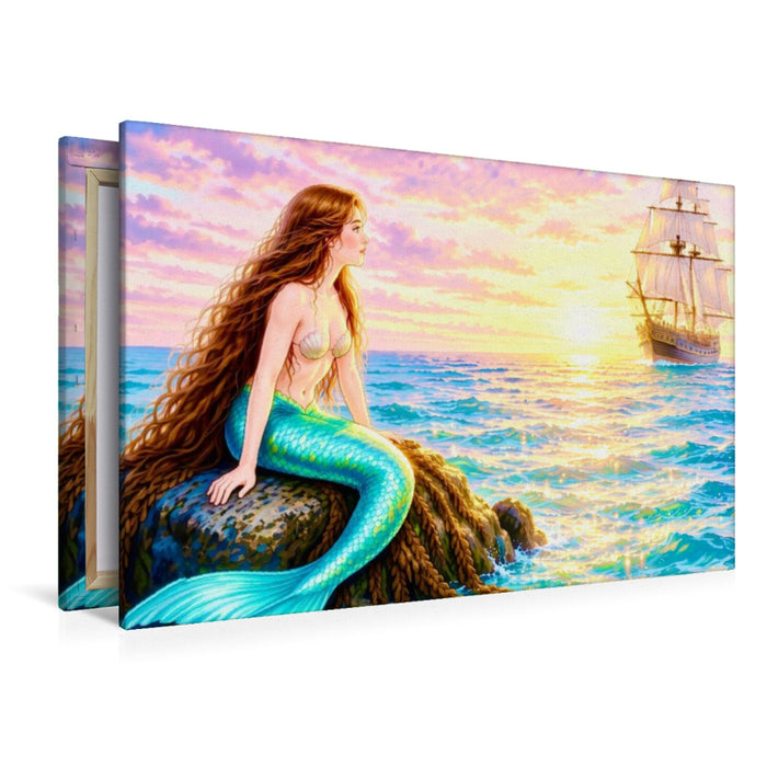 Premium Textil-Leinwand Die kleine Meerjungfrau