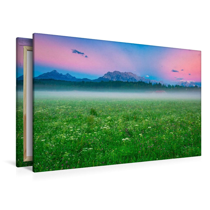 Premium Textil-Leinwand Wettersteingebirge im Morgenlicht