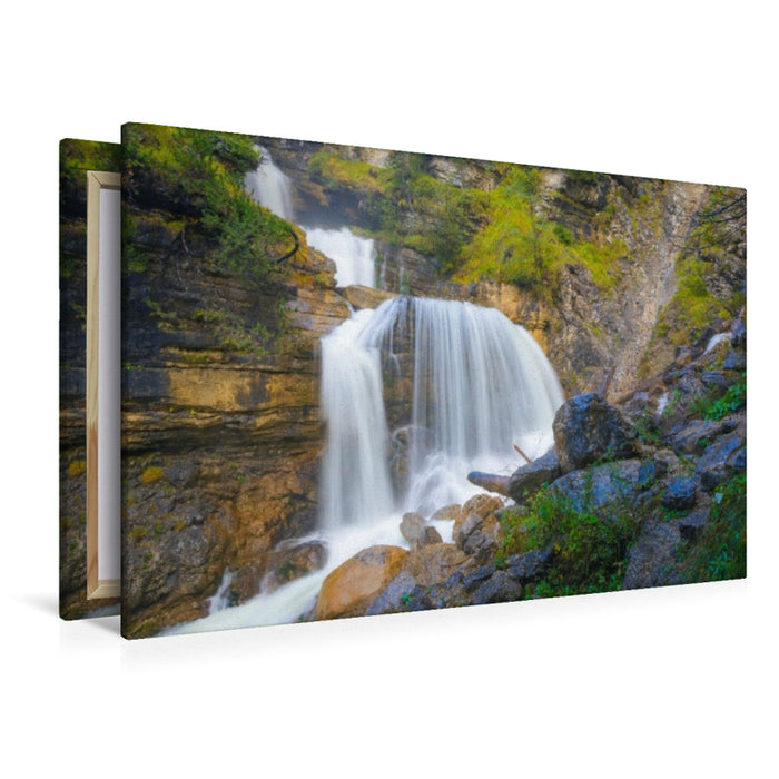 Premium Textil-Leinwand Kuhfluchtwasserfälle in Farchant