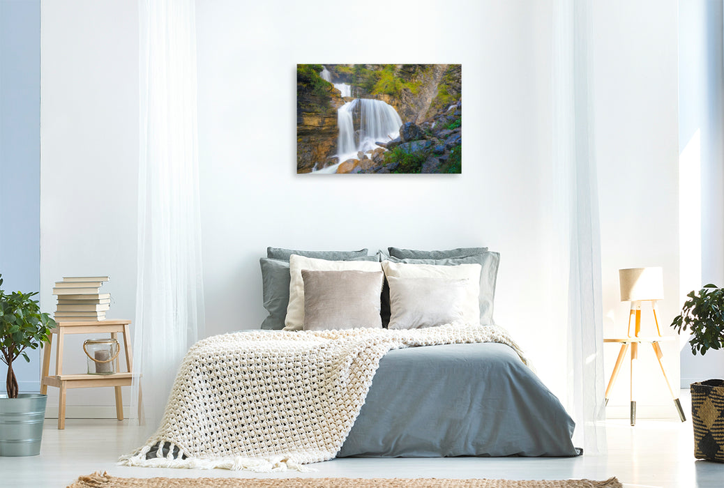 Premium Textil-Leinwand Kuhfluchtwasserfälle in Farchant