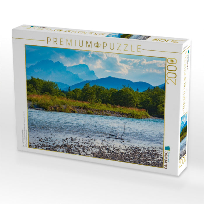 Isar mit Wettersteingebirge - CALVENDO Foto-Puzzle'