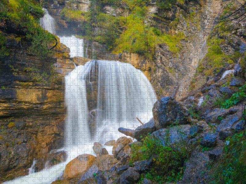 Kuhfluchtwasserfälle in Farchant - CALVENDO Foto-Puzzle'