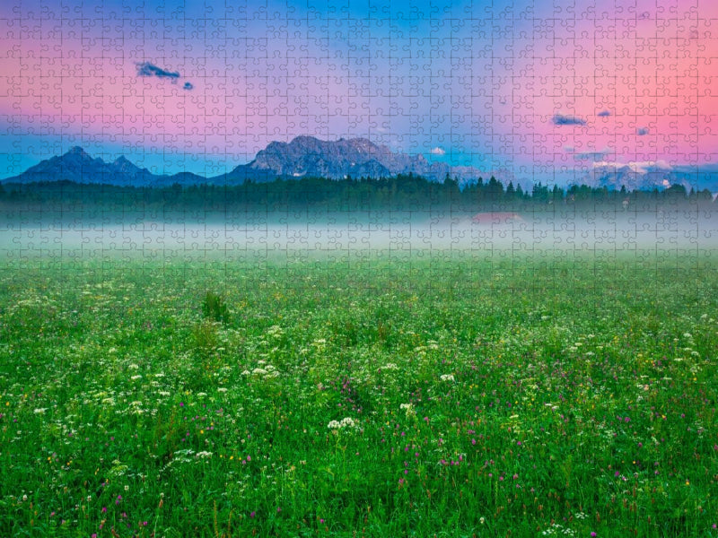 Wettersteingebirge im Morgenlicht - CALVENDO Foto-Puzzle'