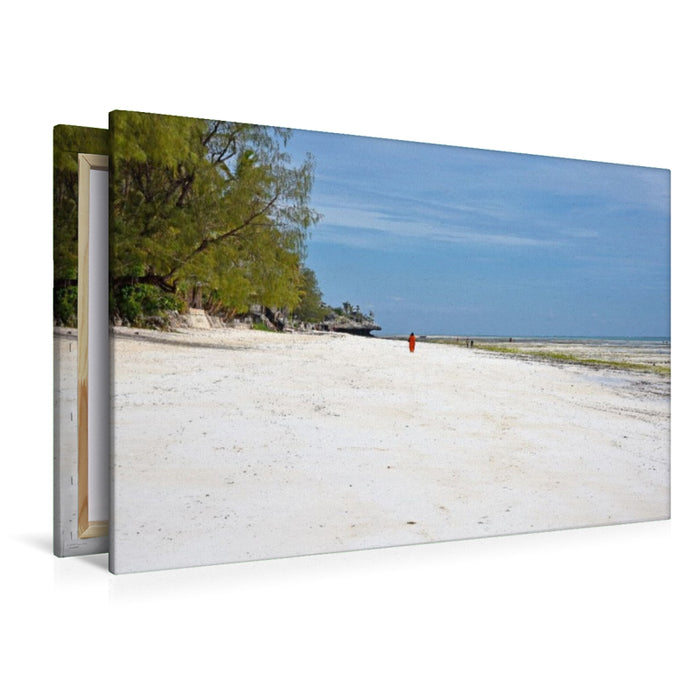 Premium Textil-Leinwand Strandspaziergang
