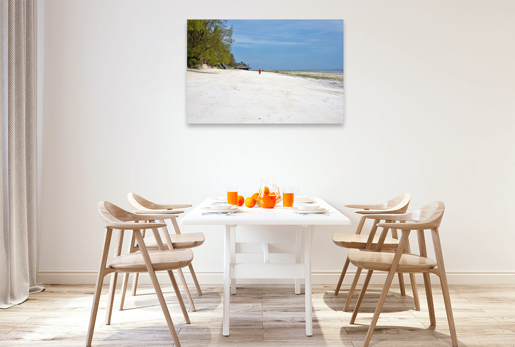 Premium Textil-Leinwand Strandspaziergang