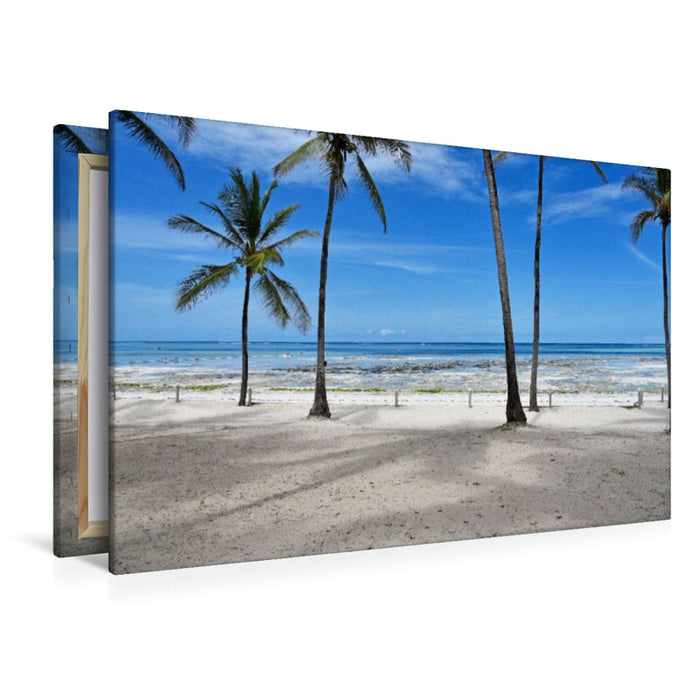 Premium Textil-Leinwand Palmenstrand