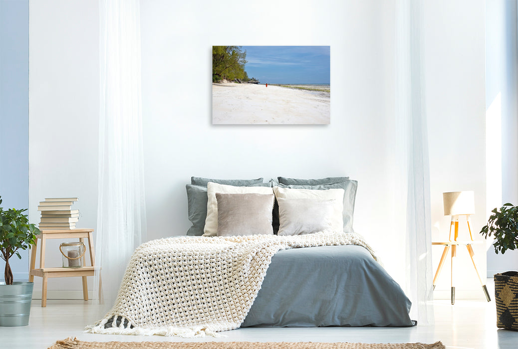 Premium Textil-Leinwand Strandspaziergang