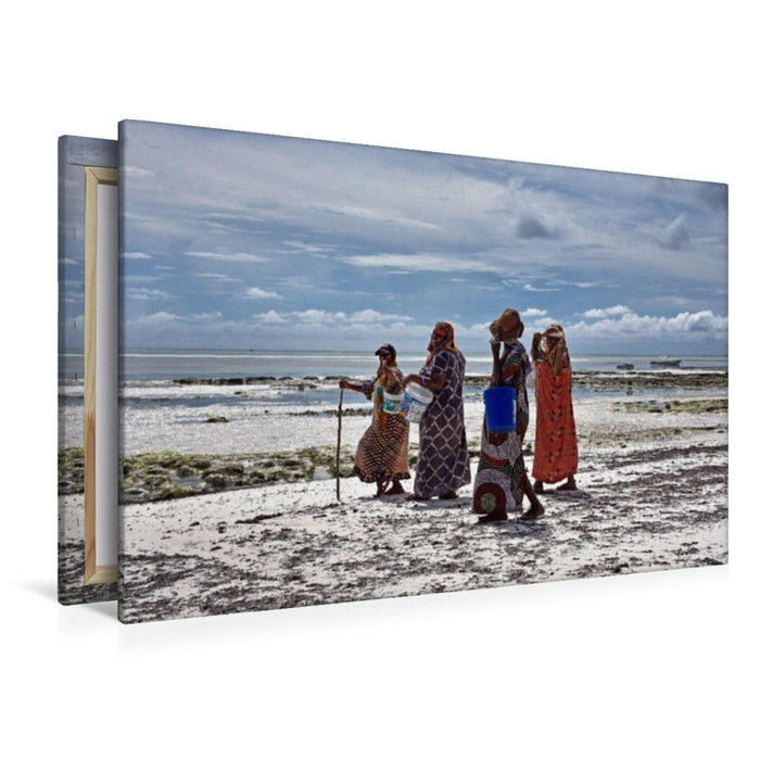 Premium Textil-Leinwand Muschelsammlerinnen