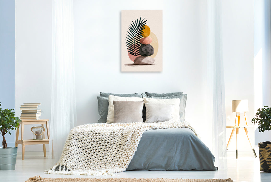 Premium Textil-Leinwand Ein Motiv aus dem Kalender Botanik und Balance