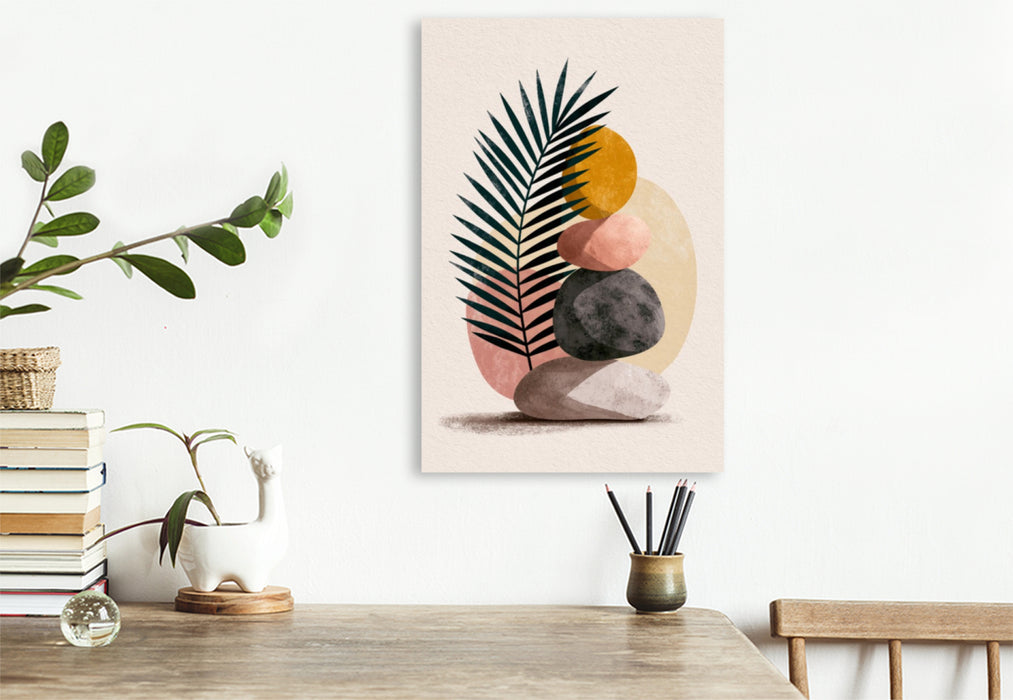 Premium Textil-Leinwand Ein Motiv aus dem Kalender Botanik und Balance