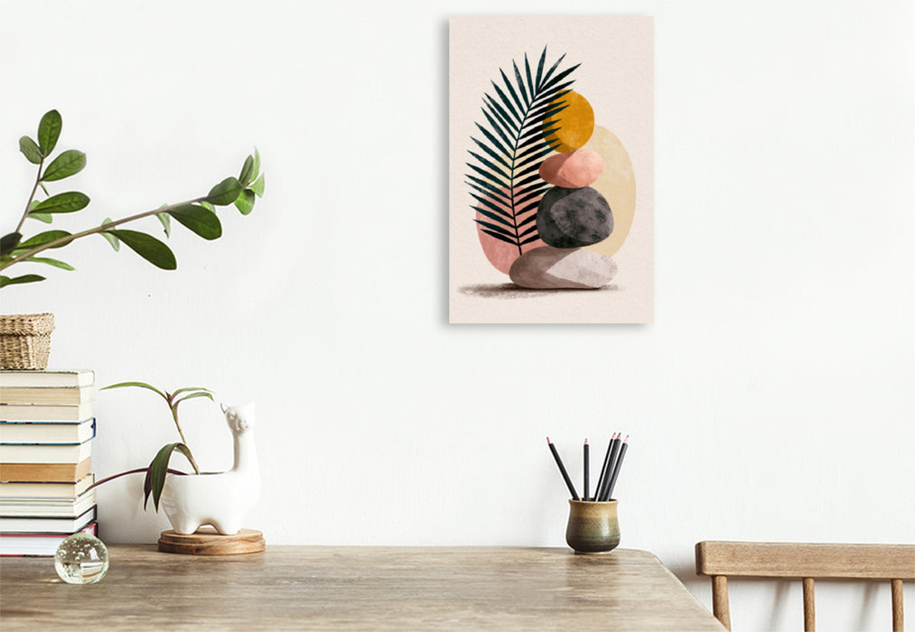 Premium Textil-Leinwand Ein Motiv aus dem Kalender Botanik und Balance