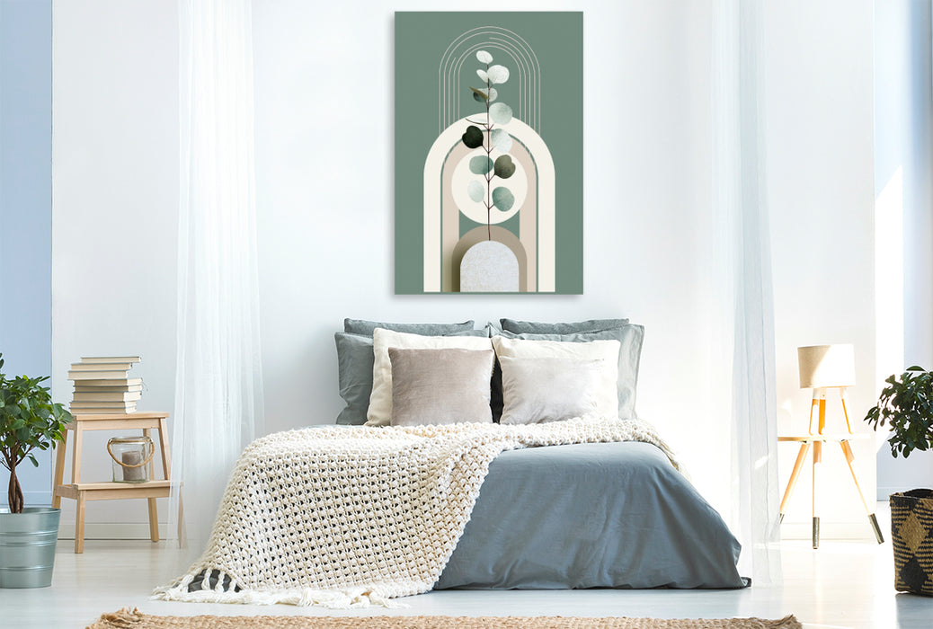 Premium Textil-Leinwand Ein Motiv aus dem Kalender Botanik und Balance