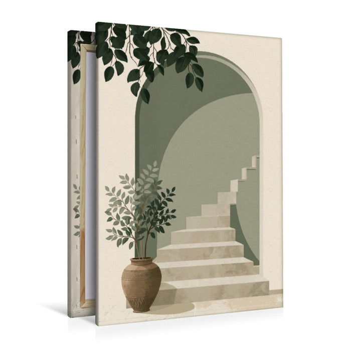 Premium Textil-Leinwand Ein Motiv aus dem Kalender Botanik und Balance