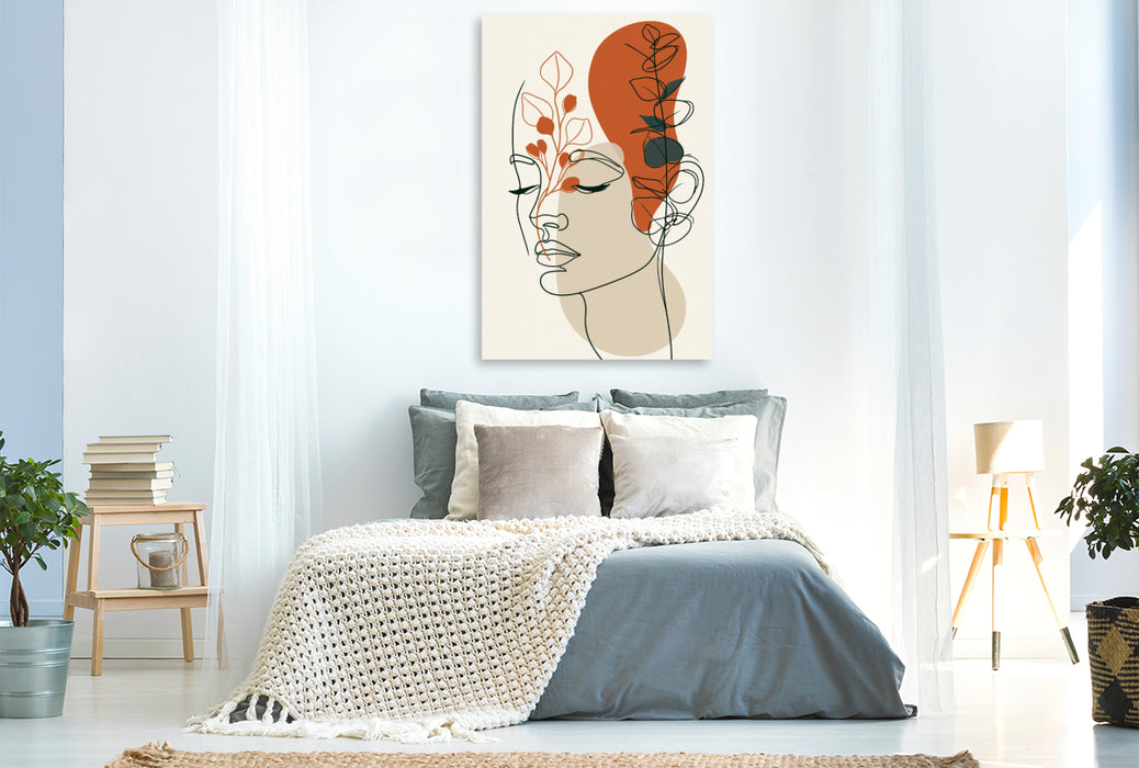 Premium Textil-Leinwand Ein Motiv aus dem Kalender Botanik und Balance