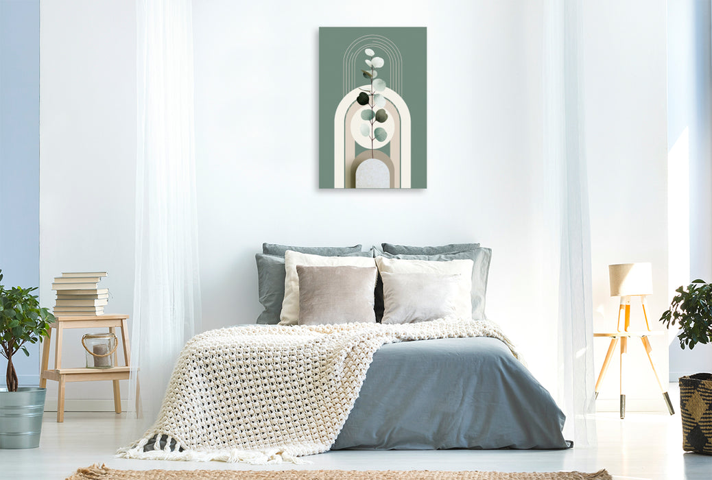 Premium Textil-Leinwand Ein Motiv aus dem Kalender Botanik und Balance