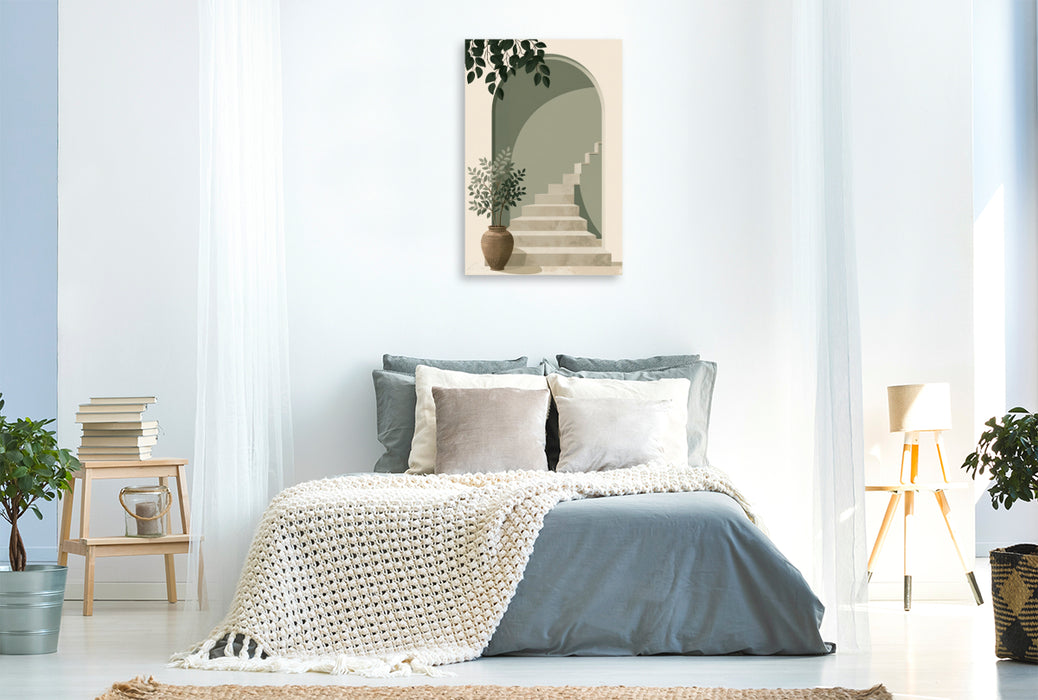 Premium Textil-Leinwand Ein Motiv aus dem Kalender Botanik und Balance
