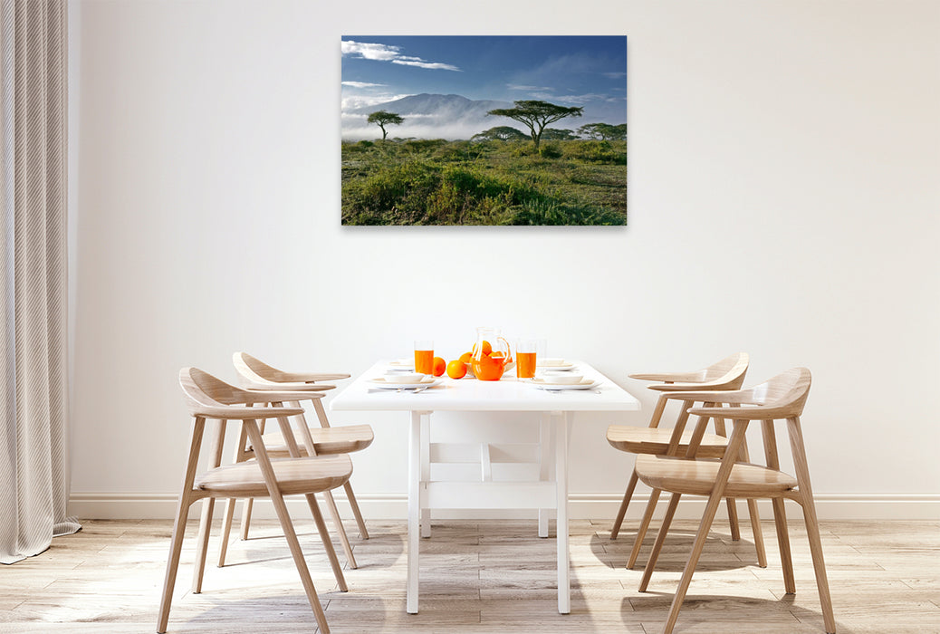 Premium Textil-Leinwand Ngorongoro-Schutzgebiet