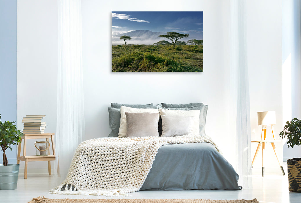Premium Textil-Leinwand Ngorongoro-Schutzgebiet