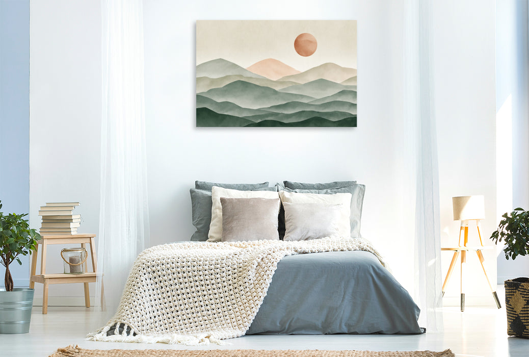 Premium Textil-Leinwand Sanfte Horizonte