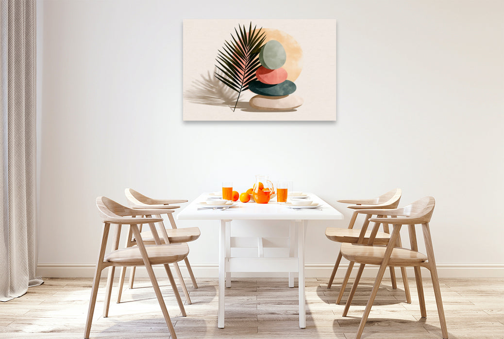 Premium Textil-Leinwand Zen der Natur