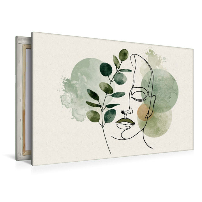 Premium Textil-Leinwand Botanische Silhouette