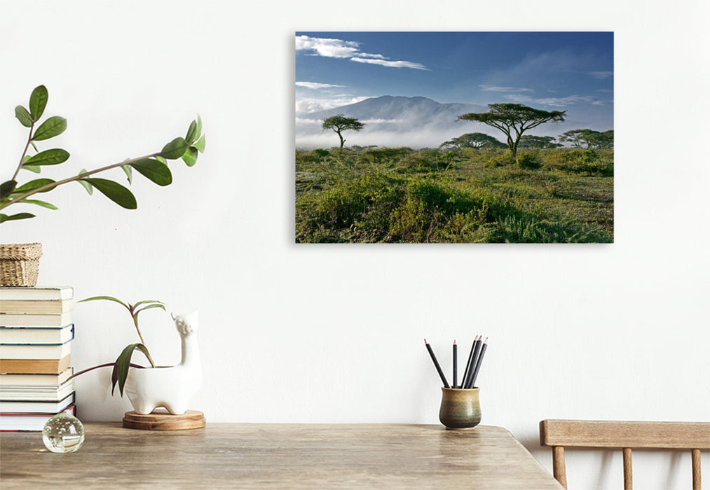 Premium Textil-Leinwand Ngorongoro-Schutzgebiet